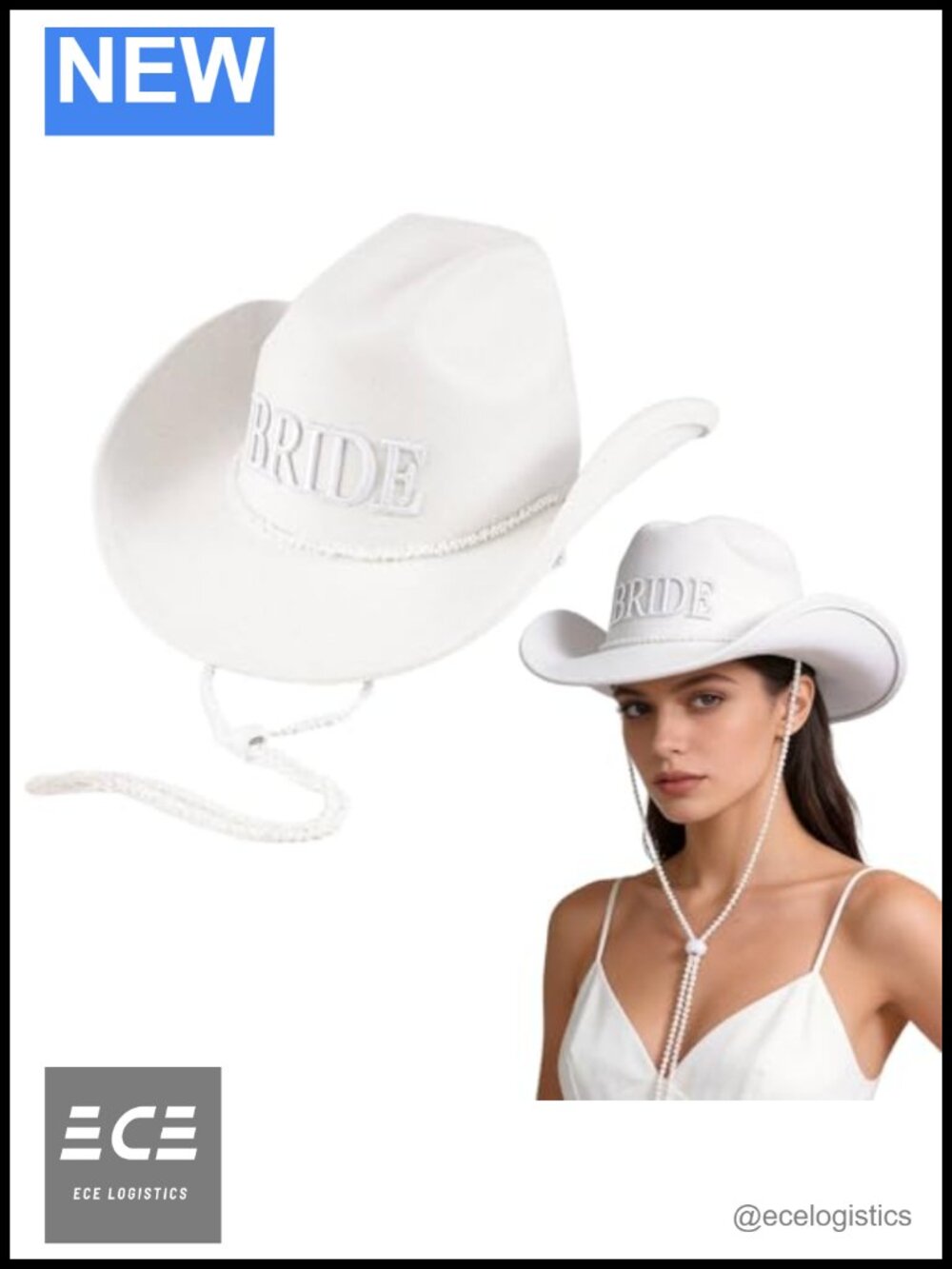 Bride Cowgirl Hat Felt Western Bachelorette Party Bridal Shower